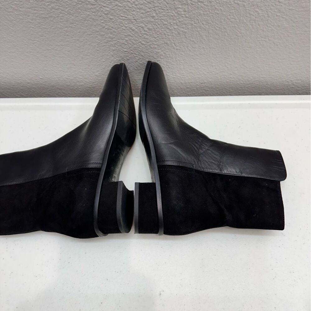Aquatalia Boots Size 9 Lucia Black Ankle Womens Leather Suede Fall - Picture 8 of 8